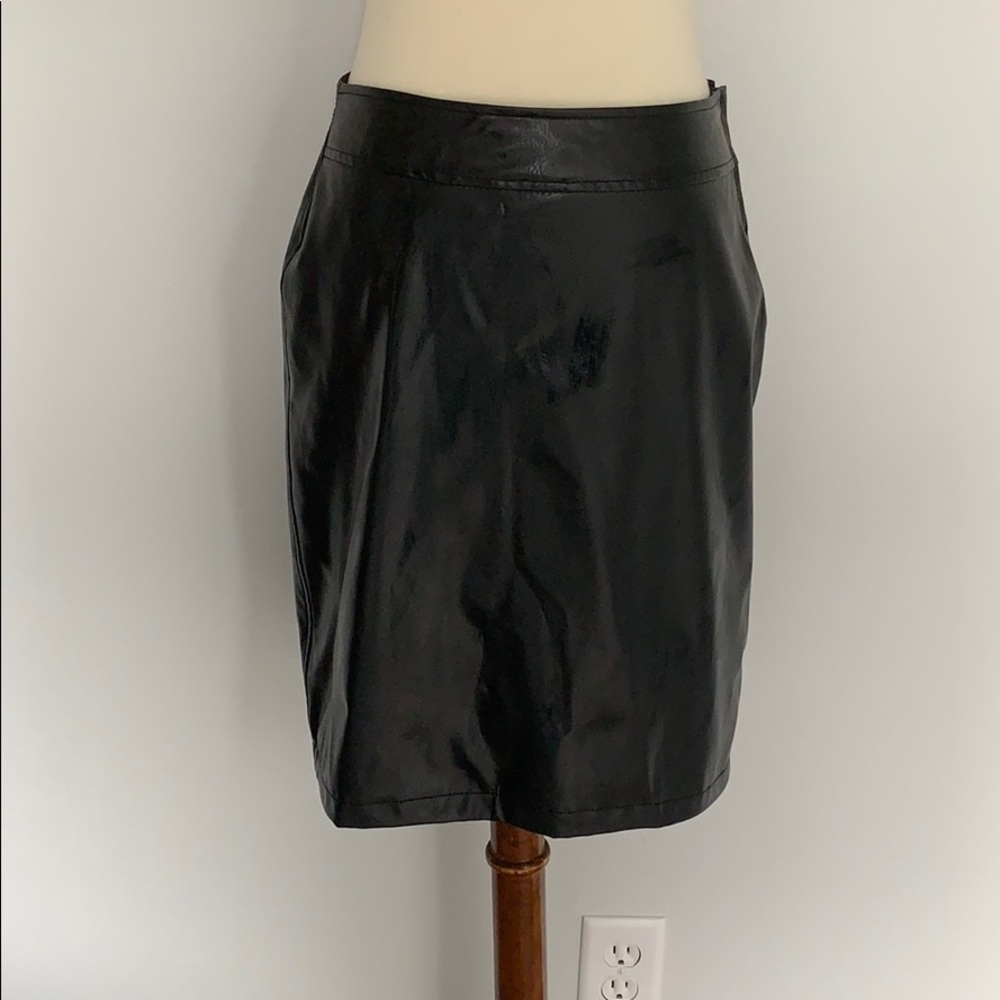 Xhilaration  Black Faux Leather Skirt Size 5